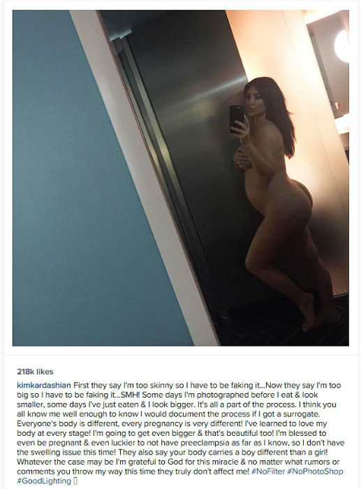 kim kardashian pregnant selfie