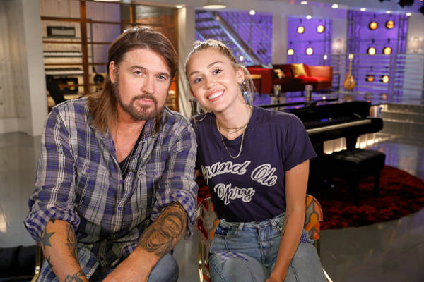 miley cyrus and dad